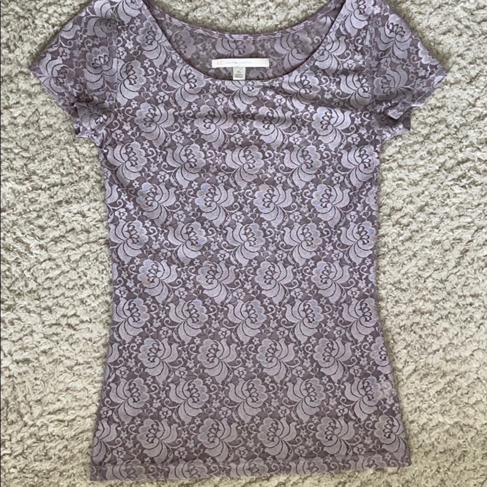 LC Lauren Conrad sheer lace blouse